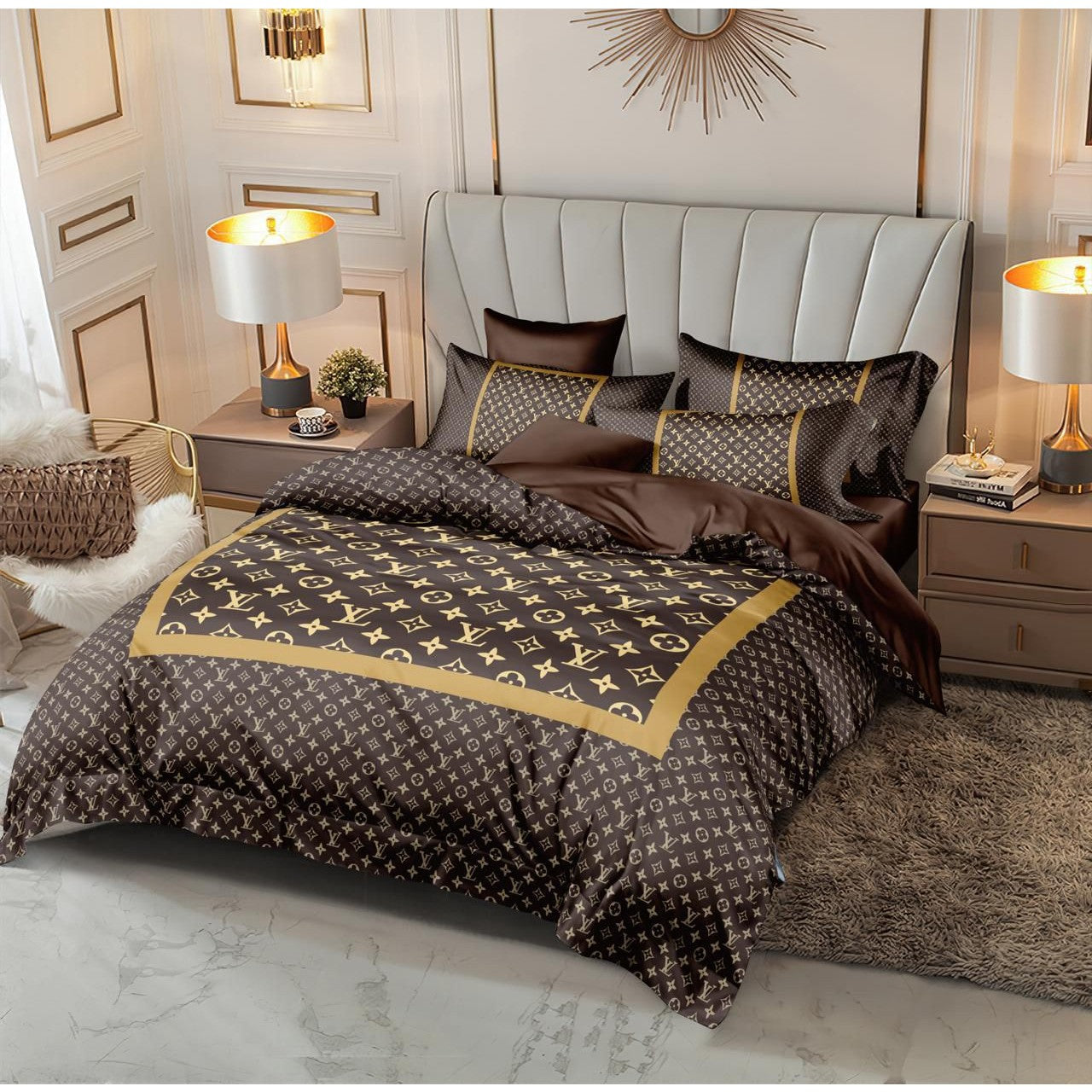 Versace 6 pieces Bed Cover Set Code C055