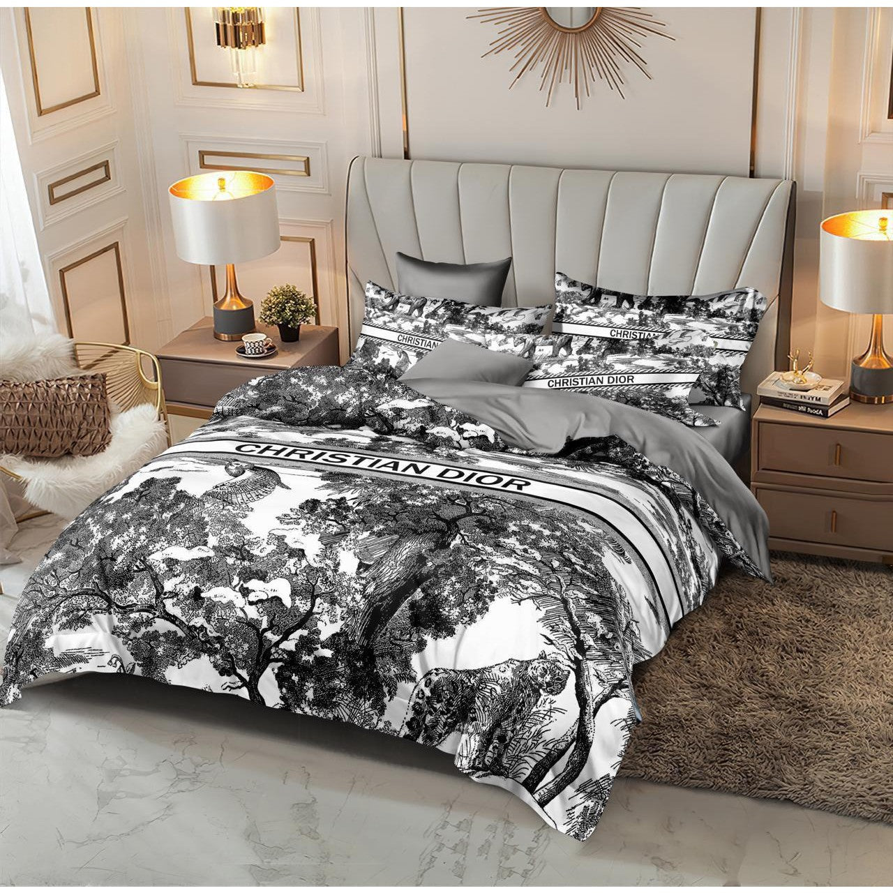 Versace 6 pieces Bed Cover Set Code C055