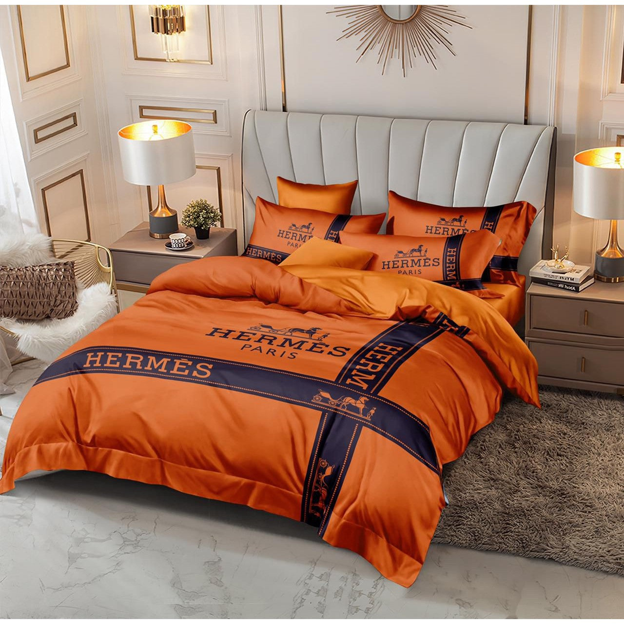 Versace 6 pieces Bed Cover Set Code C055