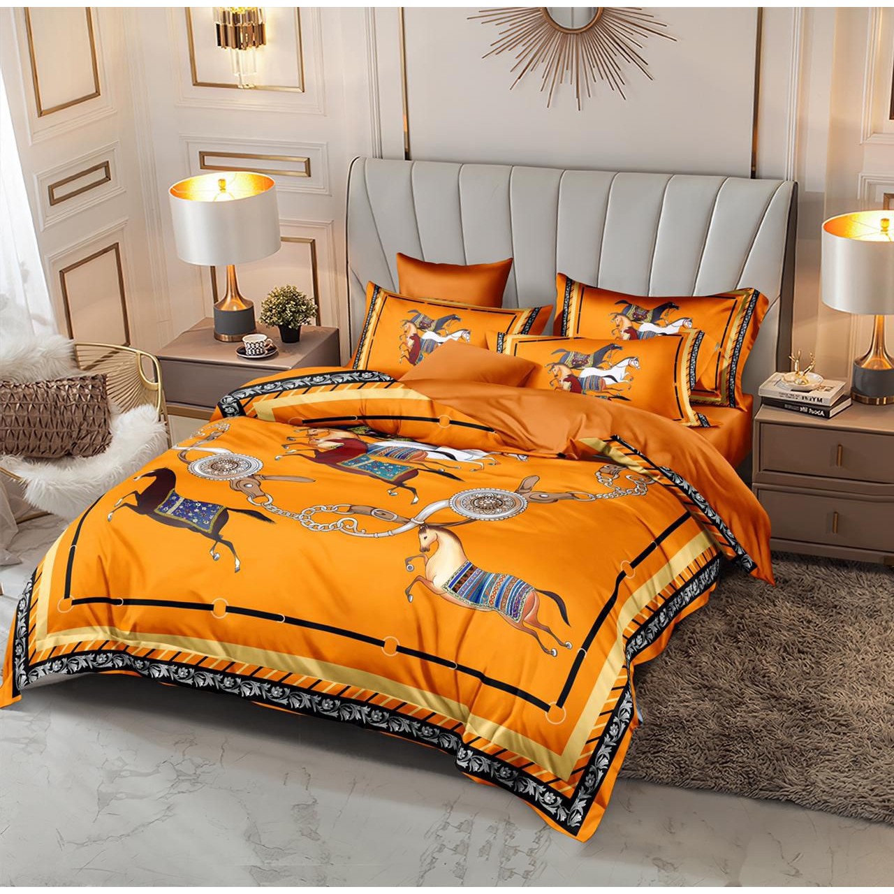 Versace 6 pieces Bed Cover Set Code C055