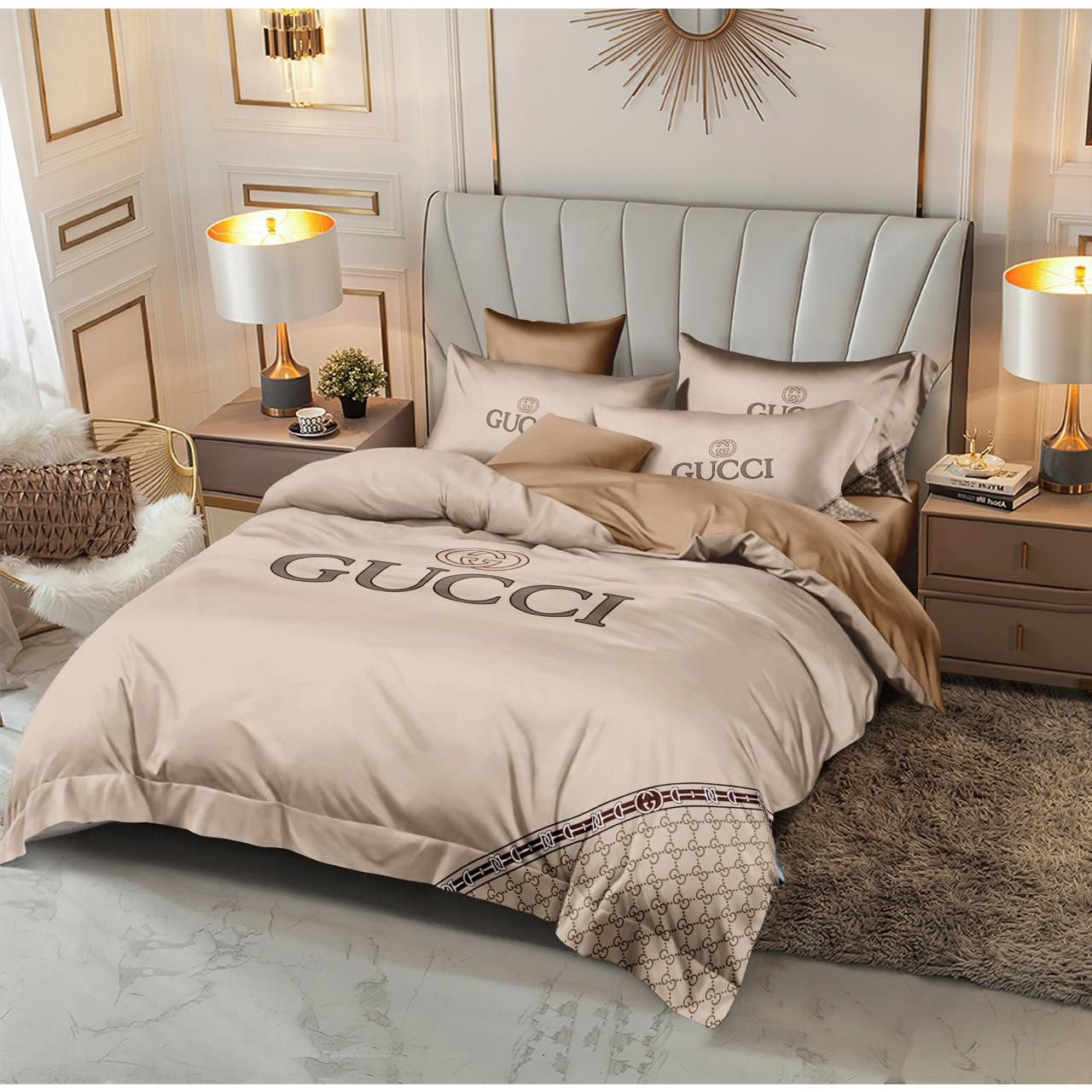 Versace 6 pieces Bed Cover Set Code C055