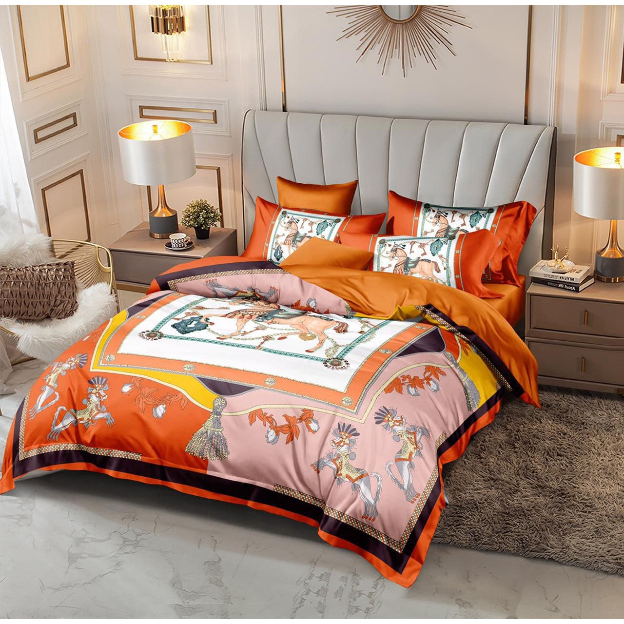 Versace 6 pieces Bed Cover Set Code C055