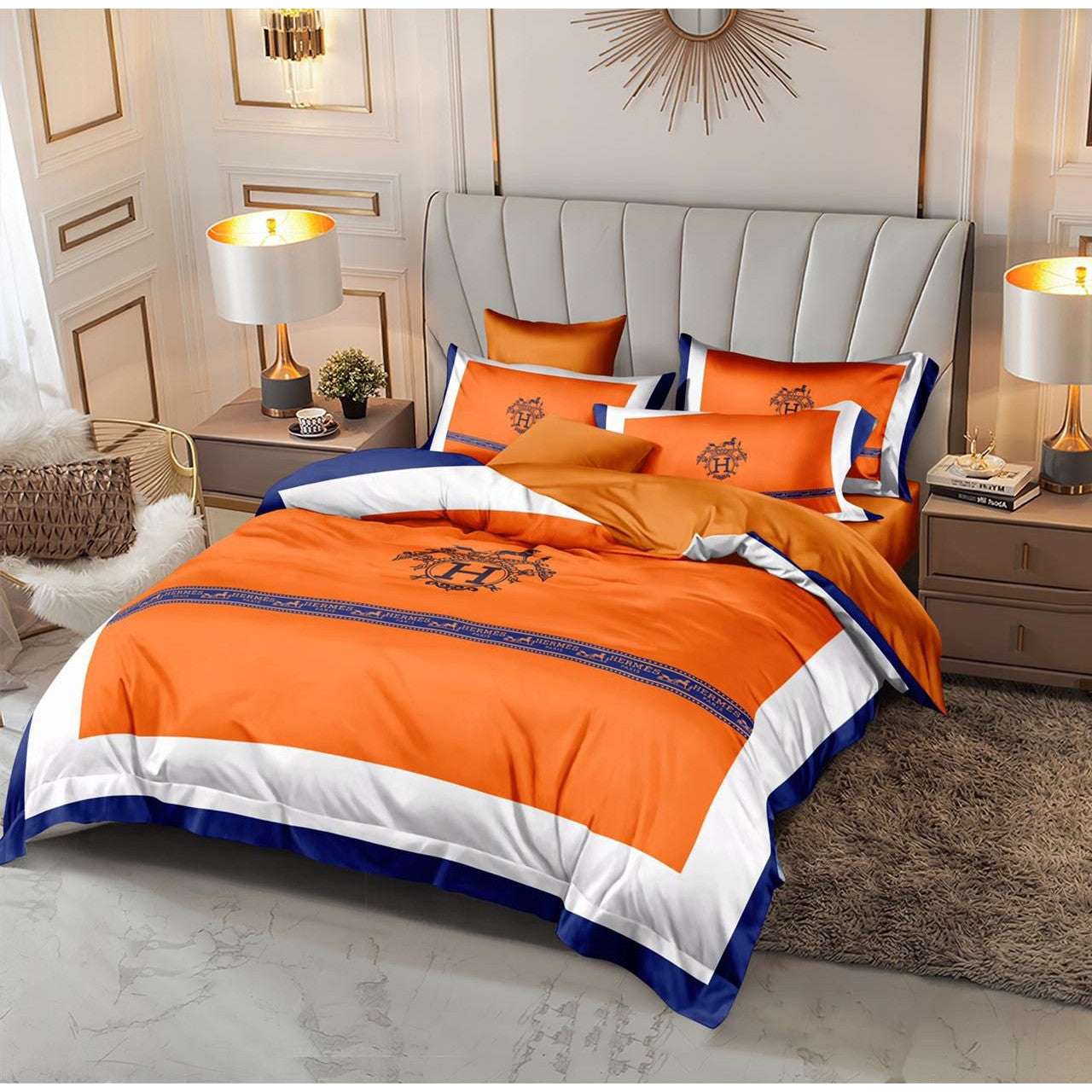 Versace 6 pieces Bed Cover Set Code C055