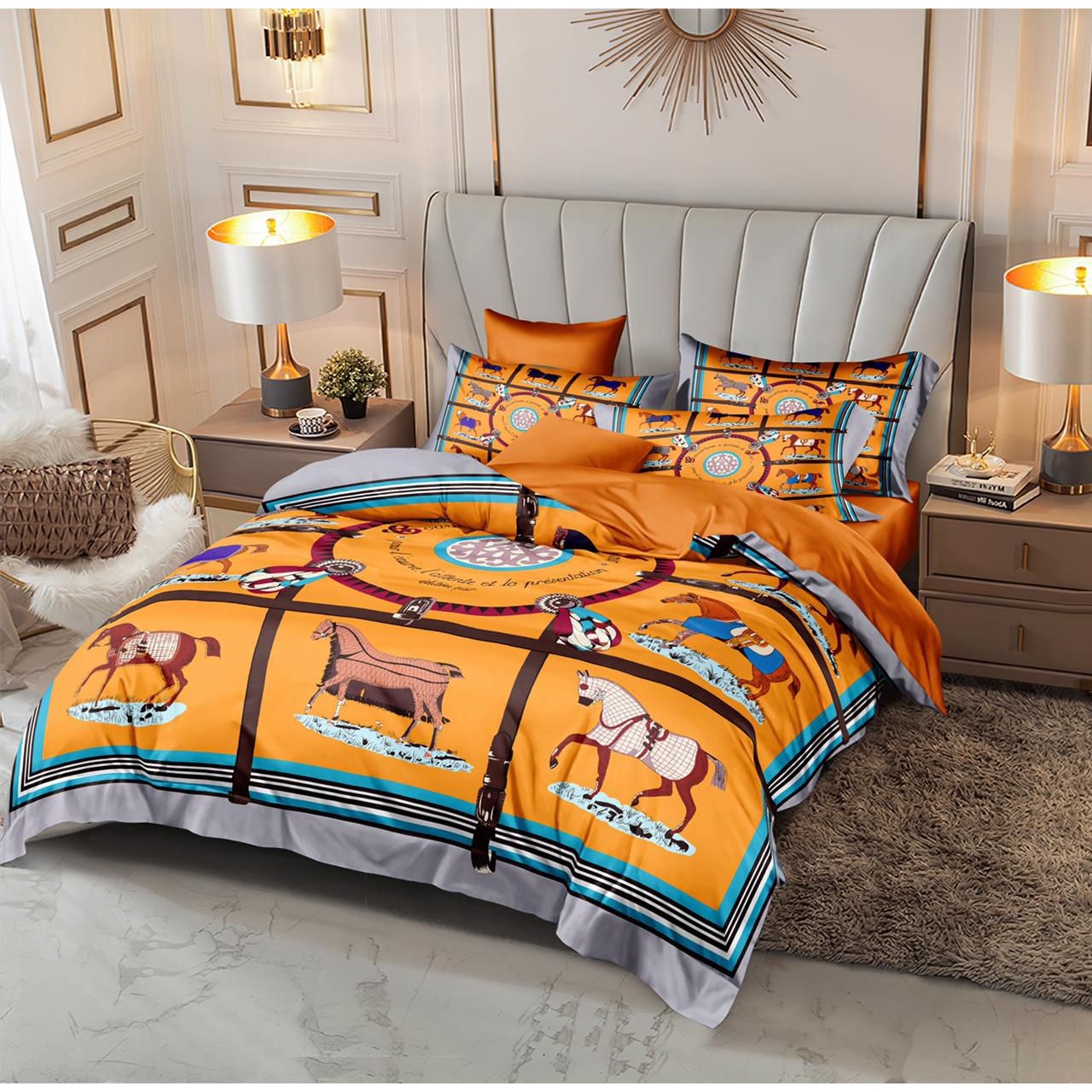 Versace 6 pieces Bed Cover Set Code C055