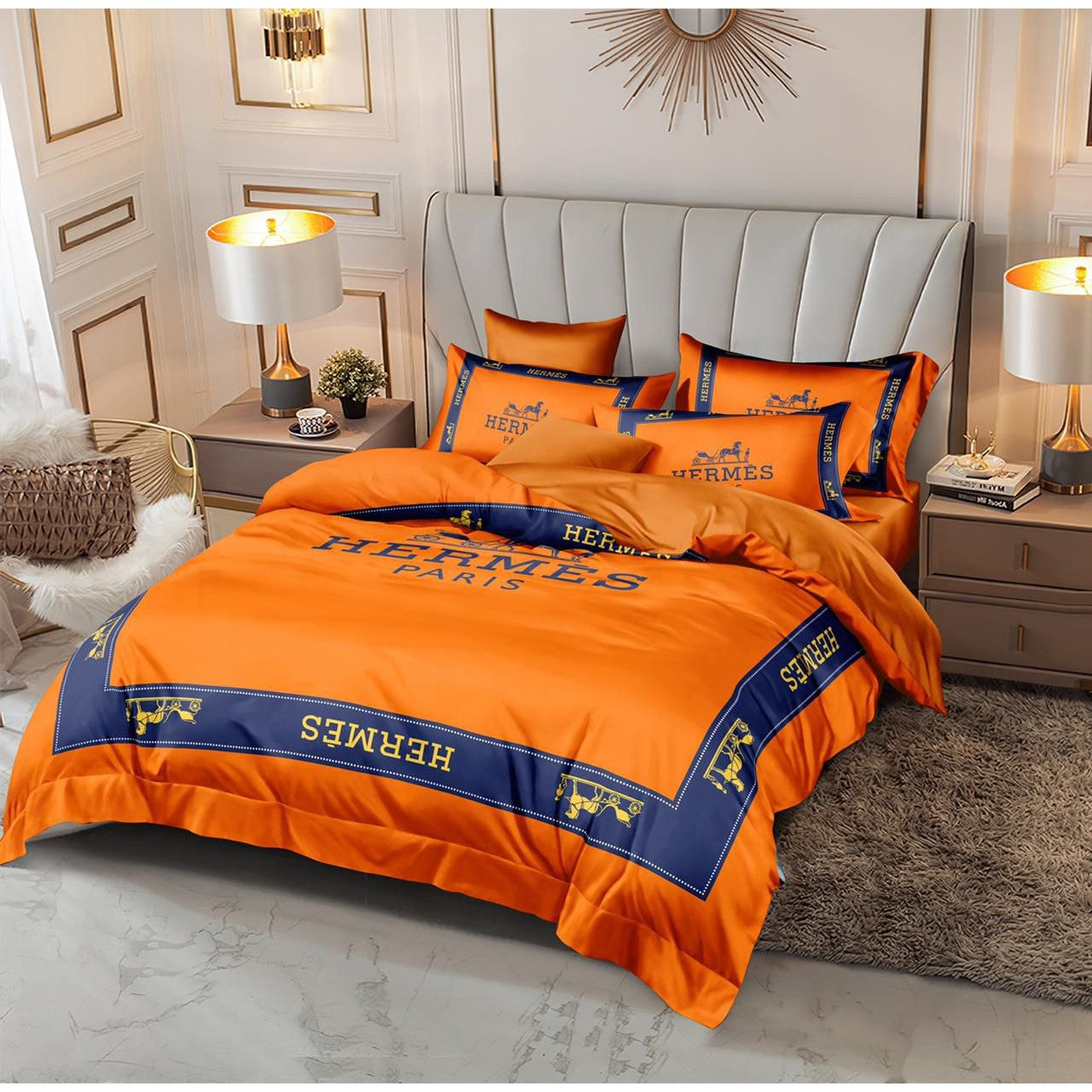 Versace 6 pieces Bed Cover Set Code C055