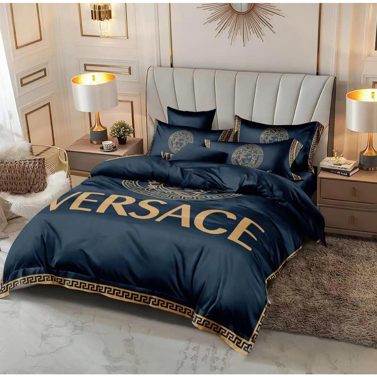 Versace 6 pieces Bed Cover Set Code C055