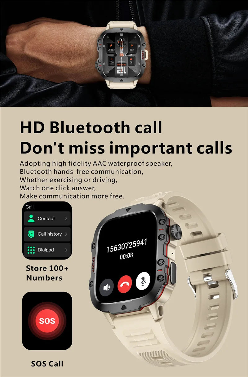 Smart Watch Sports Outdoor Bluetooth Call Triple Anti Heart Rate Blood Oxygen Encoder 2025 Android Waterproof SmartWatch