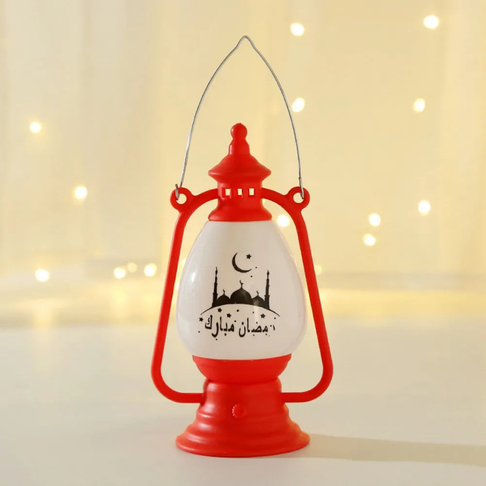 LED Eid Mubarak Lantern Lamp DIY Hanging Candle