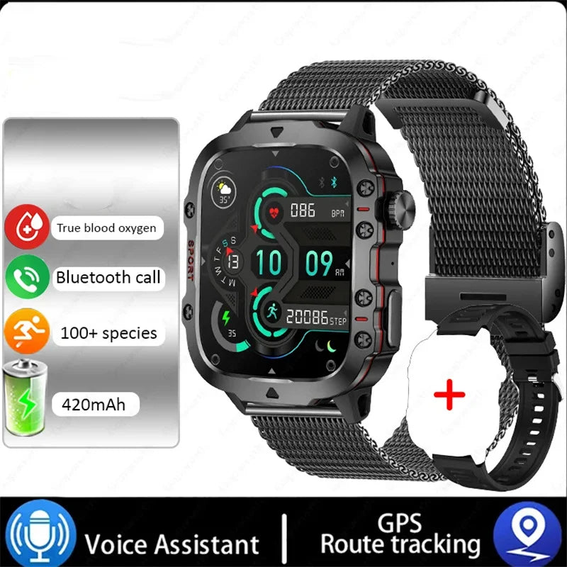 Smart Watch Sports Outdoor Bluetooth Call Triple Anti Heart Rate Blood Oxygen Encoder 2025 Android Waterproof SmartWatch