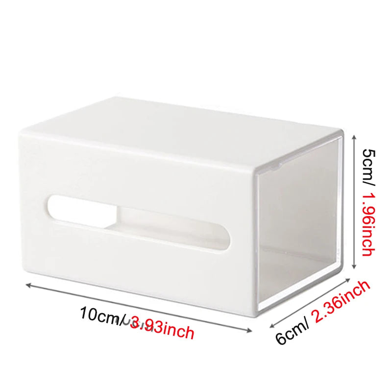 Wall Mounted Storage Box Bathroom Cosmetic Cotton Swabs Jewelry Storage Box Home Office Sundries Clips Hairpin Drawer Storage