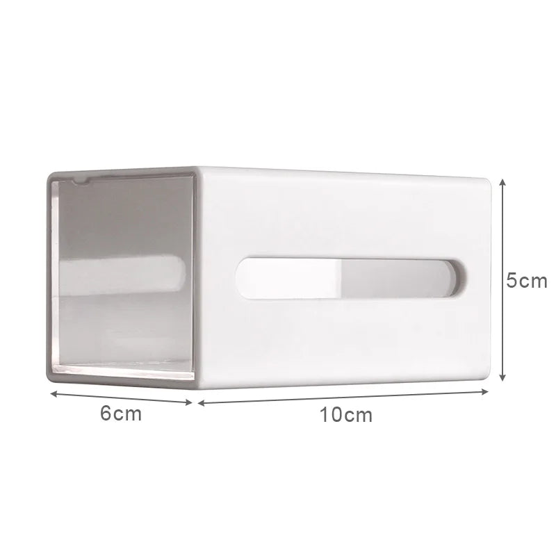 Wall Mounted Storage Box Bathroom Cosmetic Cotton Swabs Jewelry Storage Box Home Office Sundries Clips Hairpin Drawer Storage