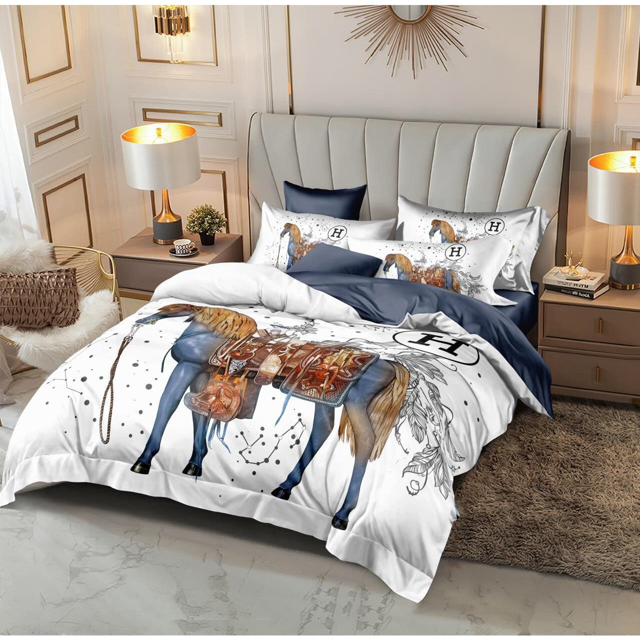 Versace 6 pieces Bed Cover Set Code C055