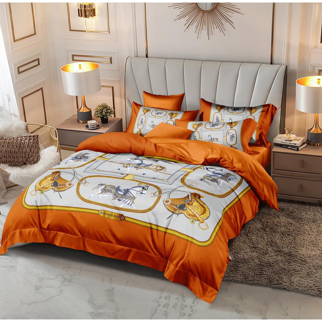 Versace 6 pieces Bed Cover Set Code C055