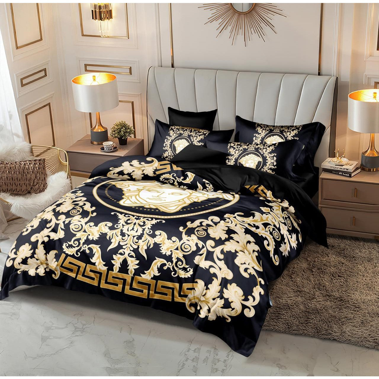 Versace 6 pieces Bed Cover Set Code C055