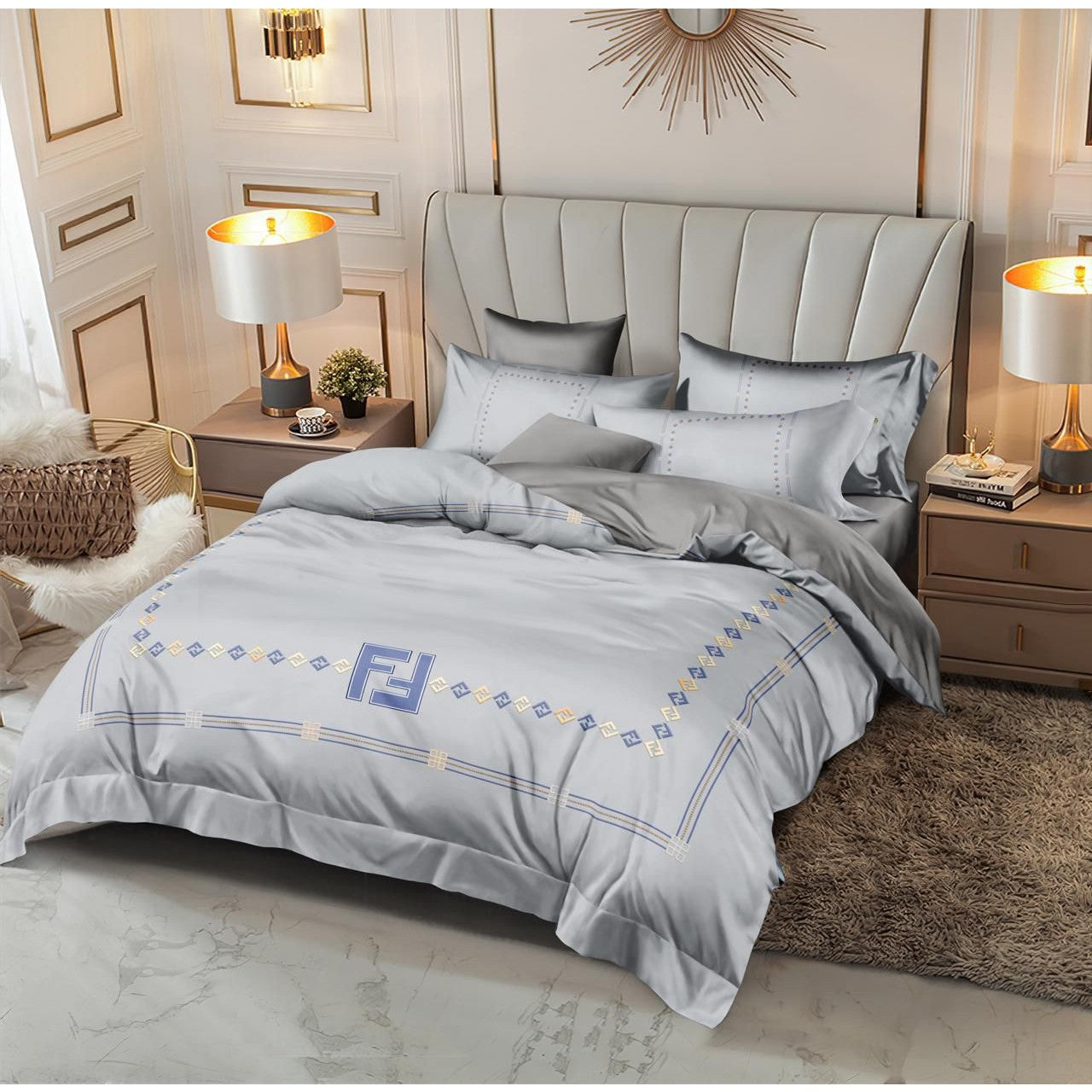 Versace 6 pieces Bed Cover Set Code C055