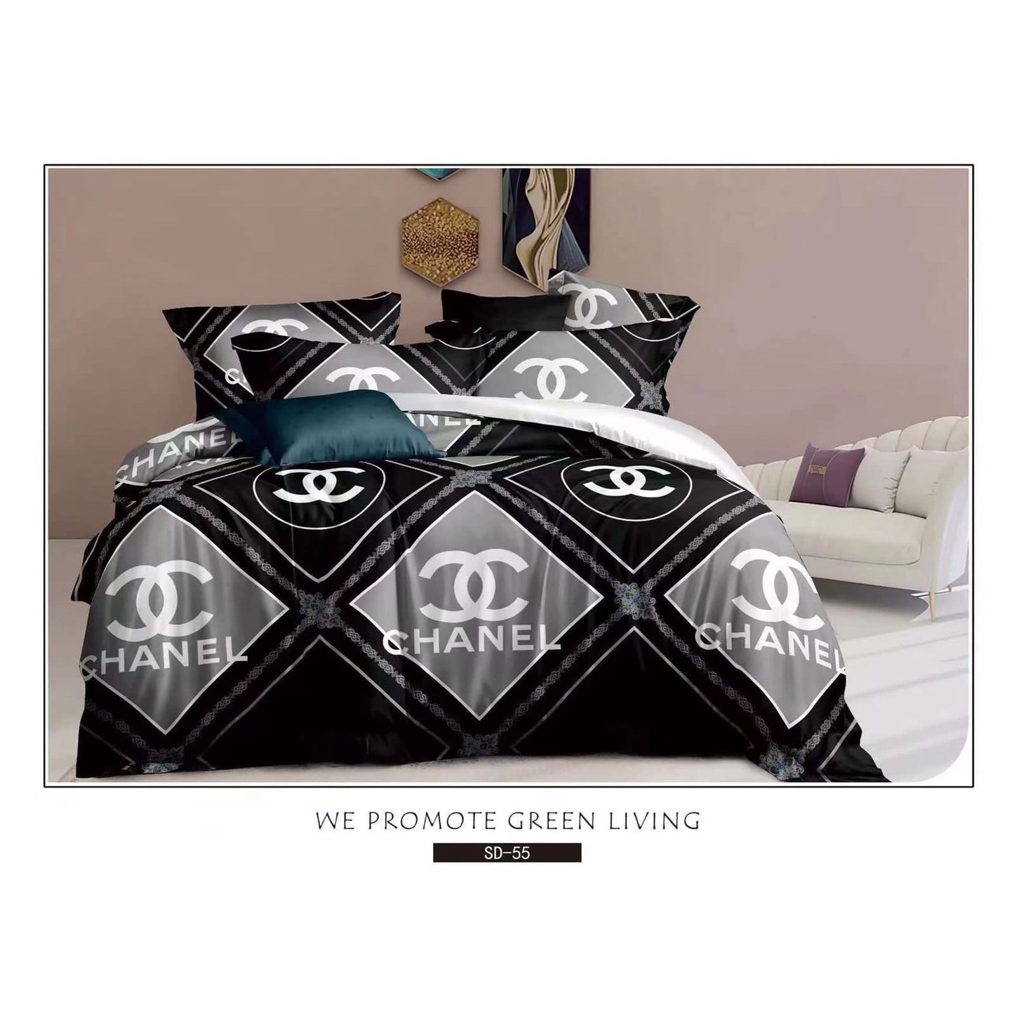 Versace 6 pieces Bed Cover Set Code C055